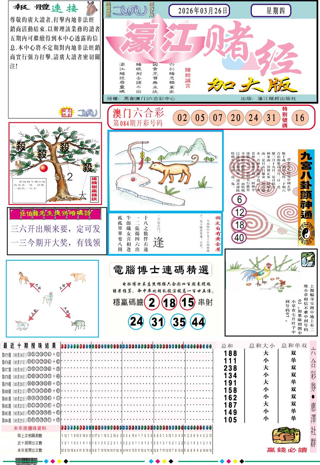 085期濠江赌经A加大版[图]